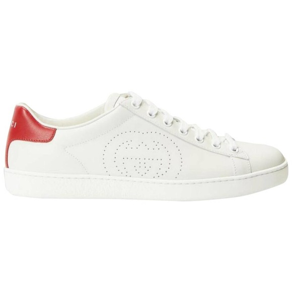 GUCCI Ace sneakers with interlocking G logo perforated - Picture 1 of 5